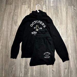 Ovo black sweater and jogging pants